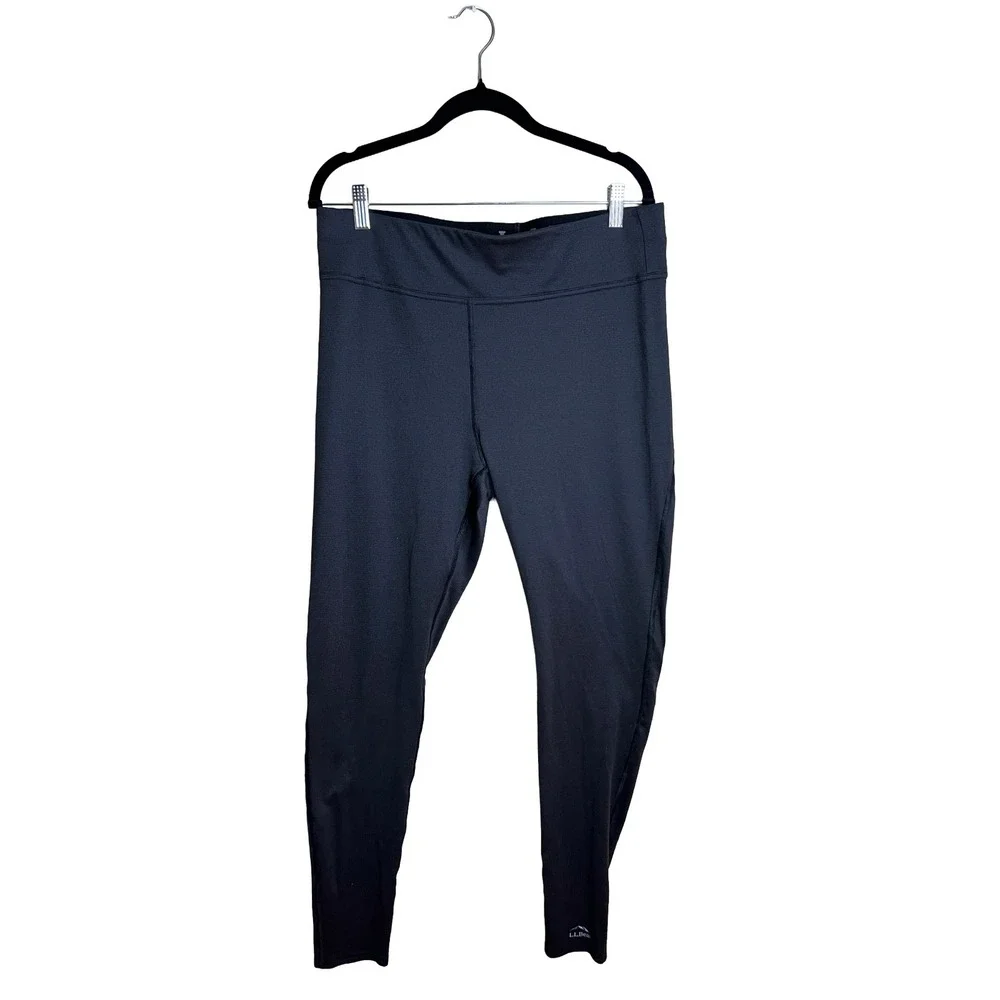 LL Bean Midweight Base Layer Leggings Women's Size L Athleisure Gorpcore